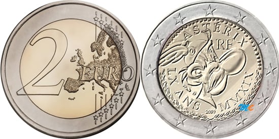 2 euro (60e anniversaire de la première publication d'Astérix)