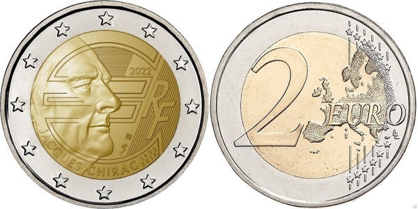 2 euro (90e anniversaire de la naissance de Jacques Chirac)