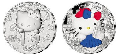 10 euros (Hello Kitty, France)