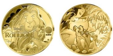 50 euros (30e anniversaire du Roi Lion)