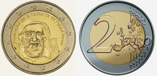 2 euro (100e anniversaire de la naissance de l'abbé Pierre)