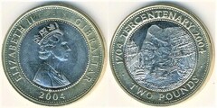 2 pounds (300 Aniversario de la Ocupación Británica)