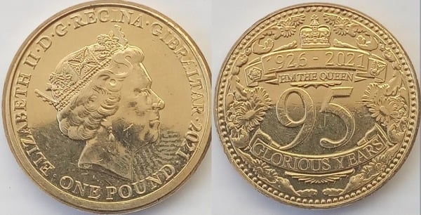 1 pound (95e anniversaire de la naissance d'Elizabeth II)