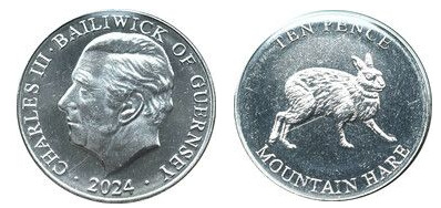 10 pence (Lièvre de montagne)