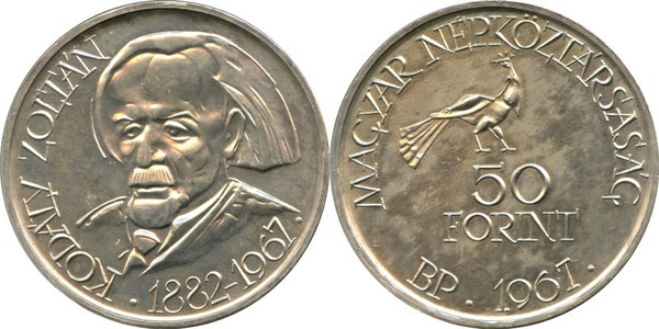 50 forint (85e anniversaire de la naissance de Zoltán Kodály)