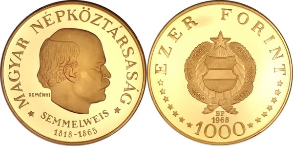 1.000 forint (150e anniversaire de la naissance d'Ignác Semmelweis)