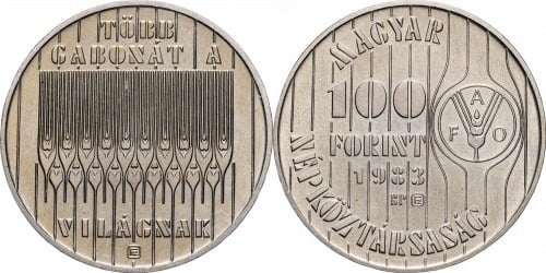 100 forint (FAO (ORGANISATION DES NATIONS UNIES POUR L'ALIMENTATION ET L'AGRICULTURE))