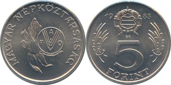 5 forint (FAO (ORGANISATION DES NATIONS UNIES POUR L'ALIMENTATION ET L'AGRICULTURE))