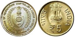 5 rupees (150 Aniversario del Controlador y Auditor General)
