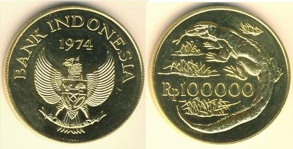 100.000 rupiah (Dragon de Komodo)