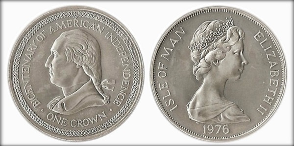 1 crown (200e anniversaire de l'indépendance des États-Unis.)