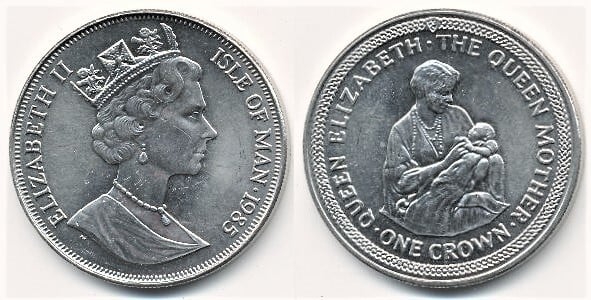 1 crown (85ème anniversaire de la Reine Mère)