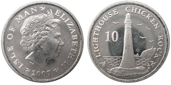 10 pence (Phare de Chicken Rock)