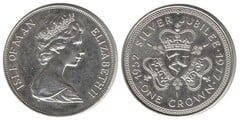 1 crown (Jubilé d'argent de la Reine Elizabeth II)