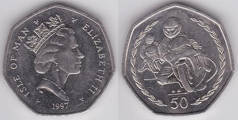 50 pence (Carrera motociclista Tourist Trophy)