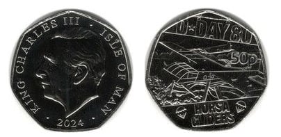 50 pence (80e anniversaire du débarquement - Horsa Gliders)