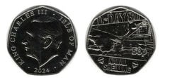 50 pence (80e anniversaire du débarquement - bombardement naval)