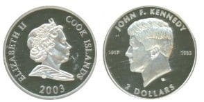 2 dollars (40e anniversaire de la mort de John F. Kennedy)