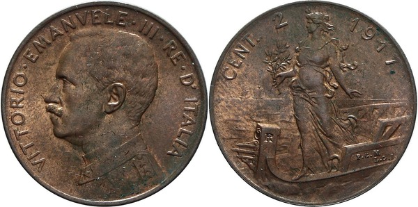 2 centesimi (Vittorio Emanuele III)