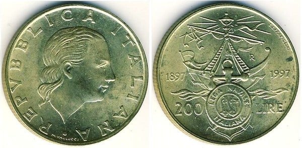 200 lire (Centenaire de l'Association navale italienne)