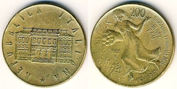 200 lire (FAO-Journée mondiale de l'alimentation)