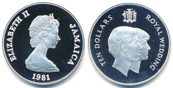 10 dollars (Mariage du Prince Charles et de Diana)