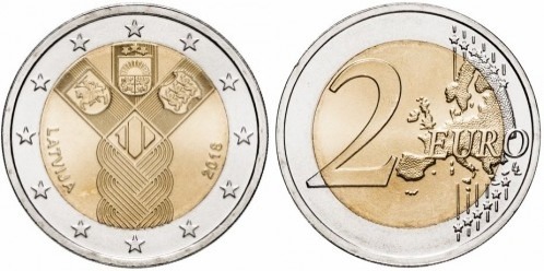 2 euro (100e anniversaire de la fondation des États baltes indépendants)