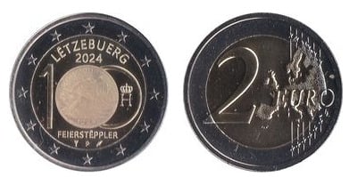 2 euro (Henri I Feierstëppler - Version hologramme)