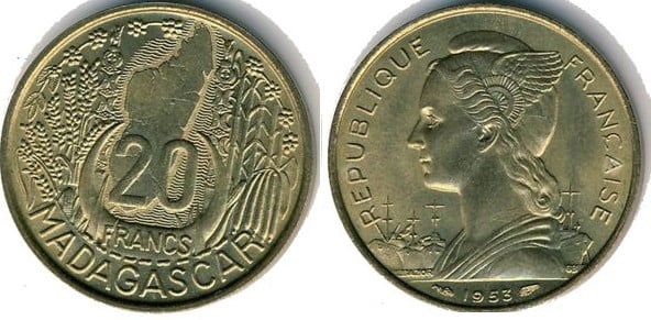 20 francs (Colonie française)