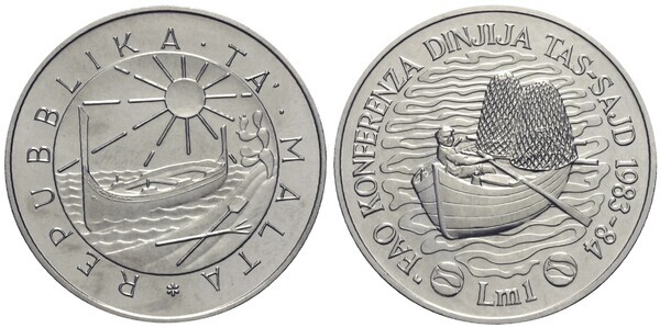 1 lira (Conférence mondiale de la pêche)