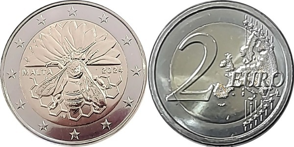 2 euros (abeille maltaise)