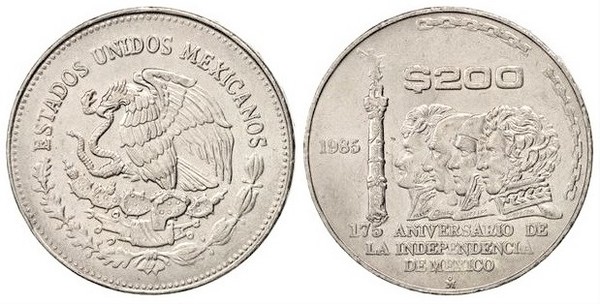 200 pesos (175 Aniversario de la Independencia)