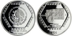 5 nuevos pesos-1 onza (Mascarón del Dios Chaac Mool)