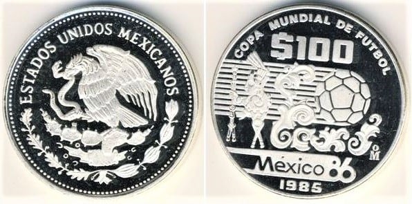 100 pesos (Coupe du monde de football - Mexique 86)