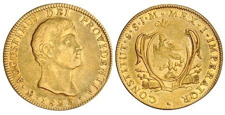 4 escudos (Agustín I)