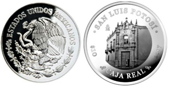 10 pesos (État de San Luis Potosí-Caja Real)