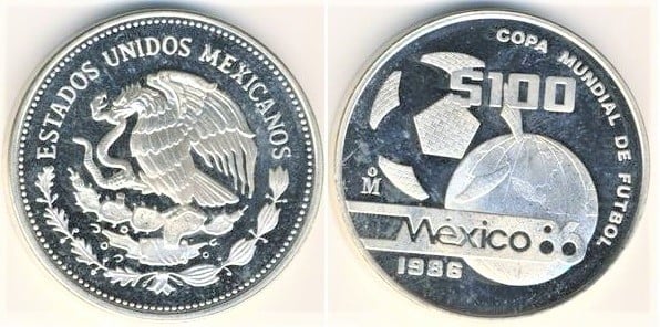 100 pesos (Coupe du monde de football - Mexique 86)