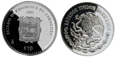 10 Pesos (Coahuila de Zaragoza Héraldique)