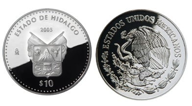 10 Pesos (Héraldique Hidalgo)