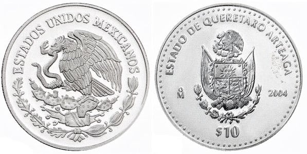 10 pesos (État de Queretaro Arteaga)