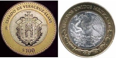 100 Pesos (Veracruz-Heraldic Key)