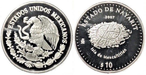 10 pesos (État de Nayarit-Isla de Mexcaltlitlán)