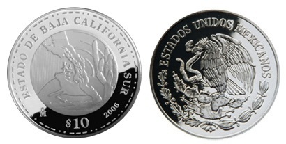 10 Pesos (Emblématique de la Basse-Californie du Sud)