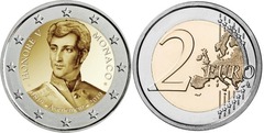 2 euro (200e anniversaire de l'ascension au trône d'Honoré V de Monaco)