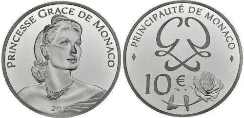 10 euro (90e anniversaire de la princesse Grace Kelly)