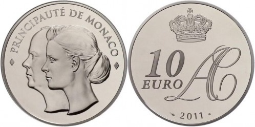 10 euro (Mariage d'Albert II et de Chaléne)