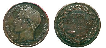 5 centimes (Grande Tête-Couleur Cuivre)