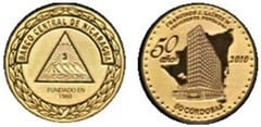 50 córdobas (50e anniversaire de la Banque centrale du Nicaragua)