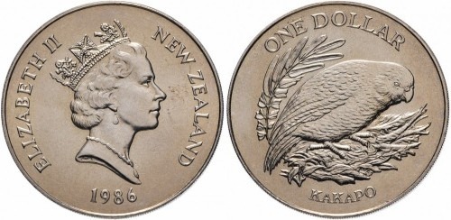 1 dollar (Oiseau kakapo)