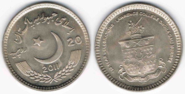 20 rupees (150e anniversaire du Lawrence College)